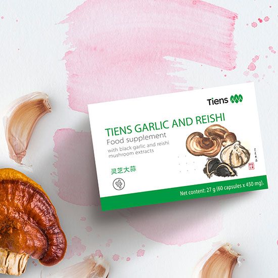 TIENS Usturoi și Reishi - Imunitate puternică - 60 capsule x 450 mg (27,00 g)