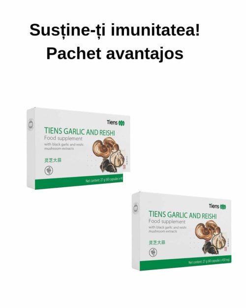 WhatsApp Image 2026-01-17 at 17.38.48 TIENS Pachet Usturoi și Reishi – Scut natural al imunității – 2x60 capsule x 450 mg (27,00 g)